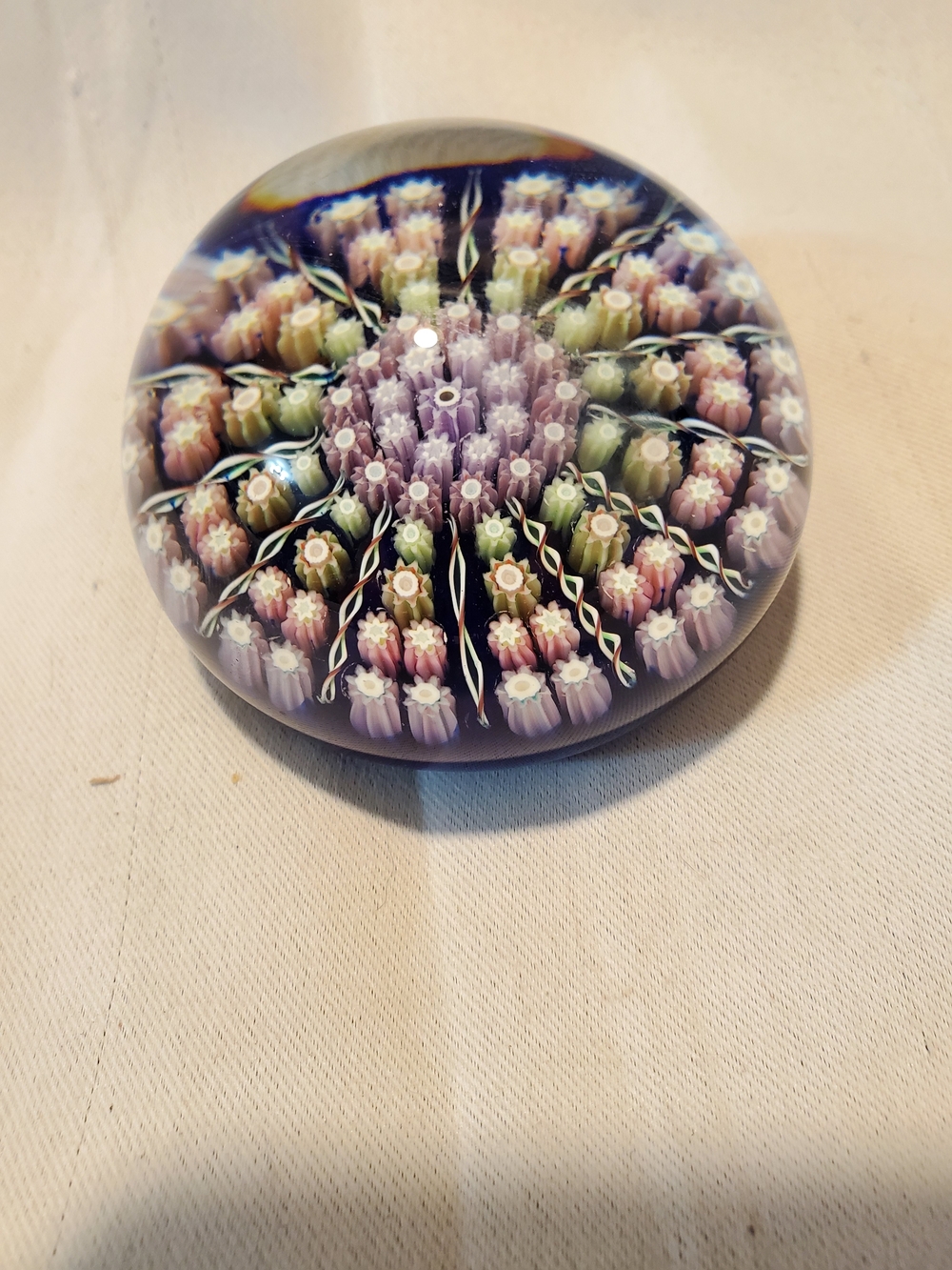 Vintage Perthshire Glass Paperweight - Mint Early 12-Spoke Radial Millefiori...